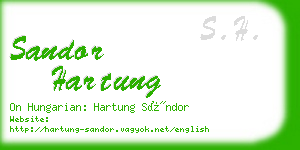 sandor hartung business card